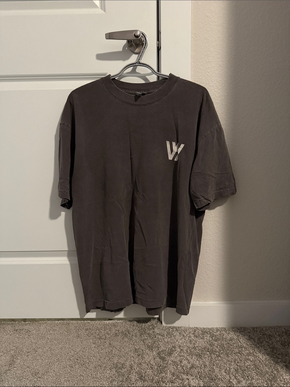 Men's Washed Black Graphic Crewneck T-Shirt